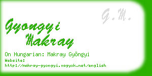 gyongyi makray business card