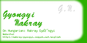 gyongyi makray business card